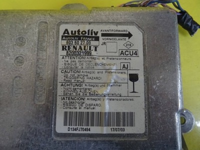 Модуль датчик подушка безпеки renault megane ii 603602700 nr491 фото №1