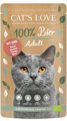 CAT'S LOVE Bio Beef - ekologiczna wołowina w naturalnej galaretce