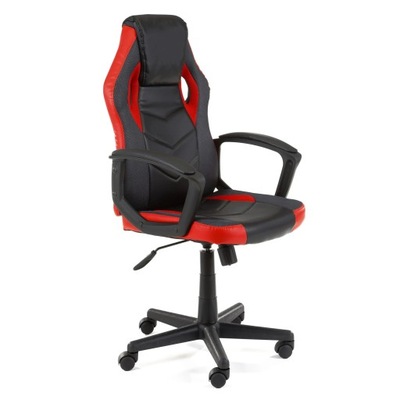 Fotel biurowy typ gamingowy czarno czerwony