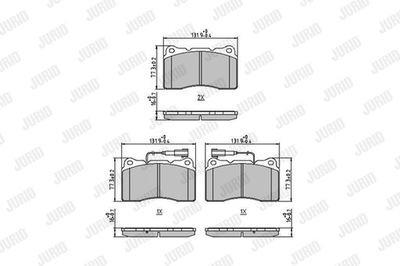 JURID 571952J PADS BRAKE  