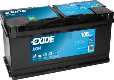 АККУМУЛЯТОР EXIDE AGM 105AH 950A