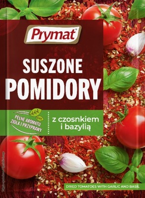 Prymat Suszone pomidory z czosnkiem i bazylią 15 g
