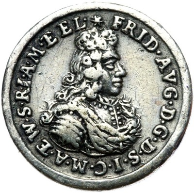 + August II Mocny - Medal Koronacyjny 1697 Srebro