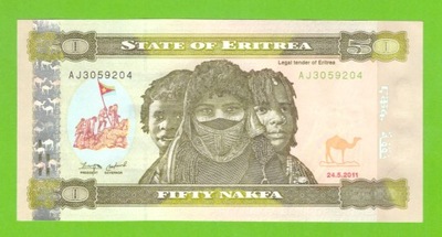 ERYTREA 50 NAKFA 2011 P-9 UNC