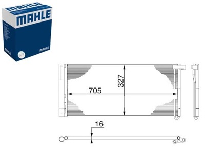 CONDENSADOR DE ACONDICIONADOR PORSCHE PANAMERA 3.0-4.8 09.09-10.16 MAHLE  