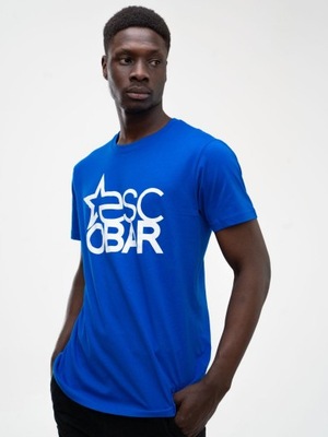 Koszulka T-Shirt MĘSKA Niebieska BIG LOGO STAR XL