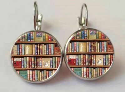 kolczyki dla moli książkowych czytelników bibliote