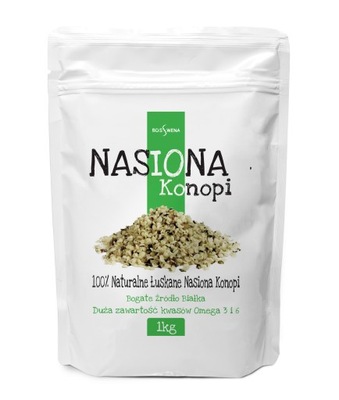 Nasiona konopi 1kg łuskane, białko / BIOSWENA