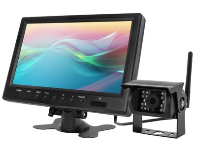 Monitor samochodowy LCD 9' kamera cofania zestaw