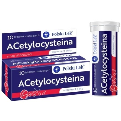 ACetylocysteina smak wiśniowy 10 tabletek musujących