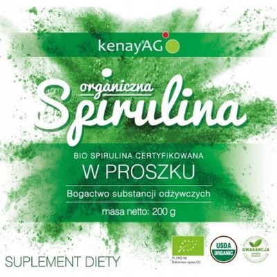 Kenay Spirulina Organiczna proszek 200 g