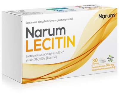 Narum Narine Lecitin 200 mg Probiotyk, 30 kapsułek