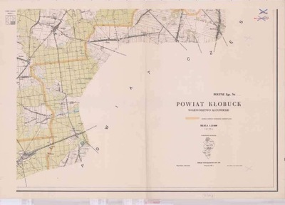 Powiat Kłobuck mapa 1:25.000 1961 6 arkuszy
