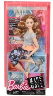 Lalka Barbie Made To Move Gimnastyczka Ruda Mattel