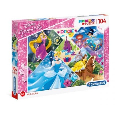 Puzzle SuperColor Księżniczki 104