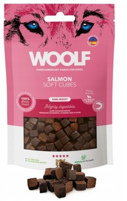 WOOLF SOFT SALMON MONOPROTEIN kosteczki z łososia i ryb atlantyckich 100 g