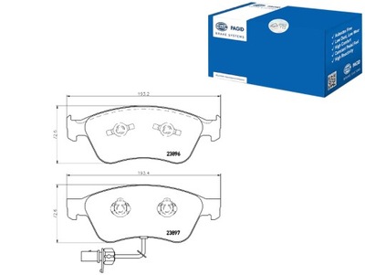 PAGID ZAPATAS DE FRENADO HELLA PAGID 4E0698151J 4E06  