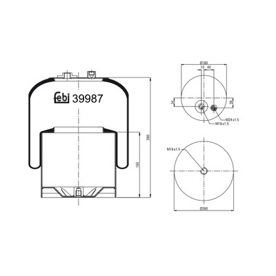 BOLSA DE AIRE NEUMÁTICA SUSPENSIONES PNEUMATYCZNEGO PARTE TRASERA P. MERCEDES ACTROS MP2 MP3 ATEGO AXOR  