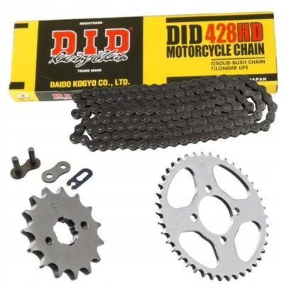 DID DRIVING GEAR CHAIN HONDA CBR 125 R 04-10R. 124OCZ.  