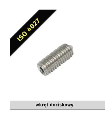 Wkręt dociskowy DIN 914 M6×8 A2 (200szt.)