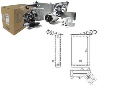 Отопитель 152x234x42 citroen berlingo berlingo фото №1