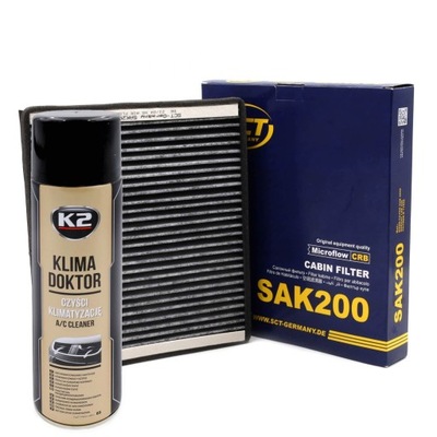 FILTRO DE CABINA DE CARBON SCT SAK200 +ACONDICIONADOR DOKTOR K2  