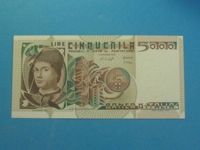 Włochy Banknot 5000 Lire 1979 UNC P-105a Rzadki !