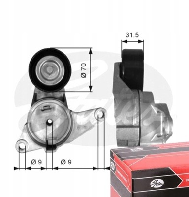 Ролик натягувач ремінь клиновий chevrolet traverse фото №1