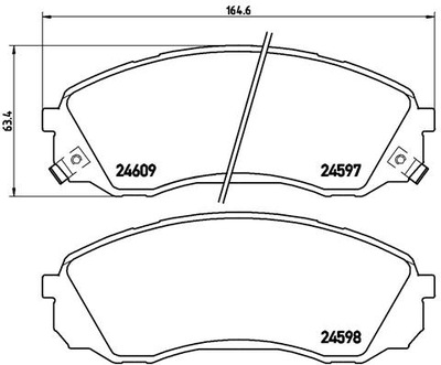 BREMBO P 30 041 KOMPLEKTAS TRINKELIŲ HAMULCOWYCH, STABDŽIAI DISKINIAI 