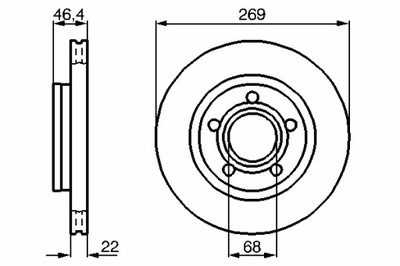 BOSCH ДИСКИ ТОРМОЗНЫЕ ТОРМОЗНЫЕ 2 ШТУКИ. ЗАД AUDI A8 D2 2.5D-6.0 03.94-09.02