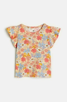 NOWA H&M bluzeczka KWIATKI różowa 110/116