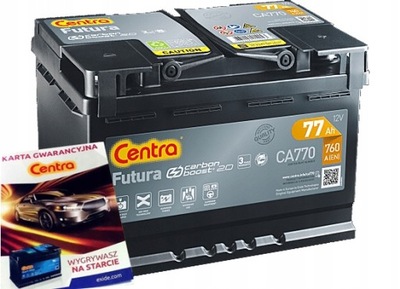 АКУМУЛЯТОР CENTRA FUTURA 77AH 760A 77AH 3 РОКИ ГАРАНТІЇ