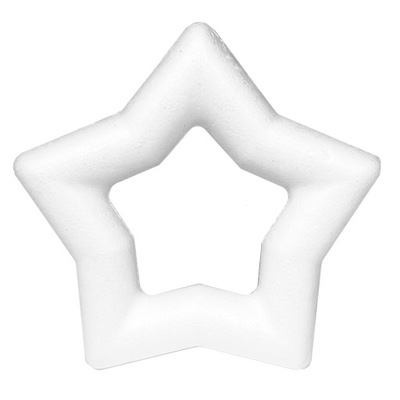 Gwiazda gwiazdka styropianowa, pusta - 12 cm