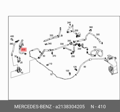 CABLE TUBULADURA DEL RADIADOR MERCEDES W213 W238 W253 W257 A2138304205  