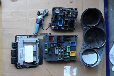 Citroen c4 ii бортовой компьютер двигателя набор стартовый замок зажигания ключ фото №1