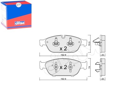 КОМПЛЕКТ КОЛОДОК ТОРМОЗНЫХ CIF822-953-0 CIFAM