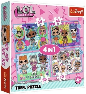 Puzzle 4w1 L.O.L Surprice! TREFL