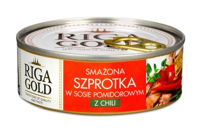 Szproty smażone z chili w sos pom Riga Gold 240 g