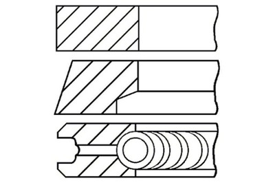 GOETZE 82 STD 1.19-1.2-2 КОМПЛЕКТ КОЛЬЦА ПОРШНЯ ALFA ROMEO 145 146