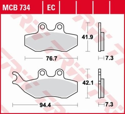 TRW TRINKELĖS STABDŽIŲ APRILIA SX 50 14-, YAMAHA DT50 04-08, TZR50 03-20PRZOD 