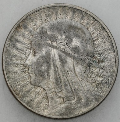 II RP. 10 złotych 1933 głowa kobiety - SREBRO