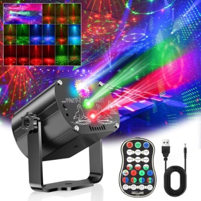 LAMPA DYSKOTEKOWA RGB, KULA DYSKOTEKOWA LED, OŚWIETLENIE IMPREZOWE 3D RGB