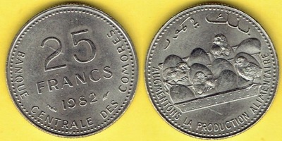 KOMORY 25 FRANCS 1982 r. FAO