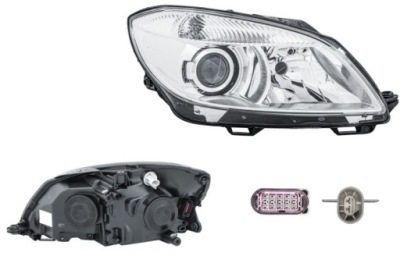 Фара правый skoda fabia 5j roomster 10- hella фото №1