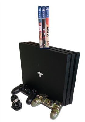 Konsola Sony PlayStation 4 pro 1 TB czarny 2 pady gry