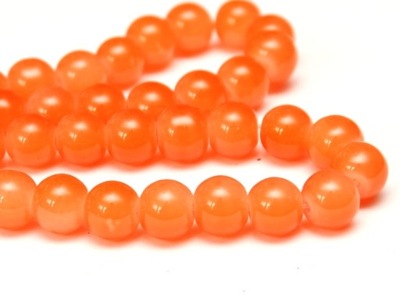 KJ7 koraliki szklane jak JADEIT 20szt 8mm orange