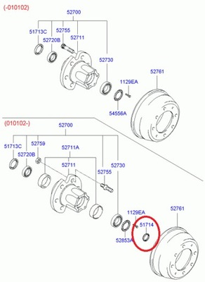 USZCZELNIACZ PÓŁOSI HYUNDAI H1 5282047000