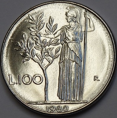 Włochy 100 lirów 1980 Italia mennicze mennicza