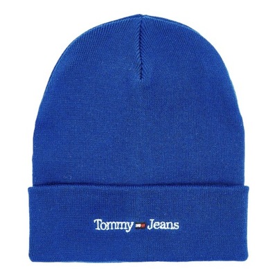 TOMMY HILFIGER CZAPKA ZIMOWA TJM SPORT BEANIE KOBALTOWA