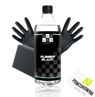 CARLAB RUBBER BLACK 1L Satynowy Dressing do Opon Plastików Gumy